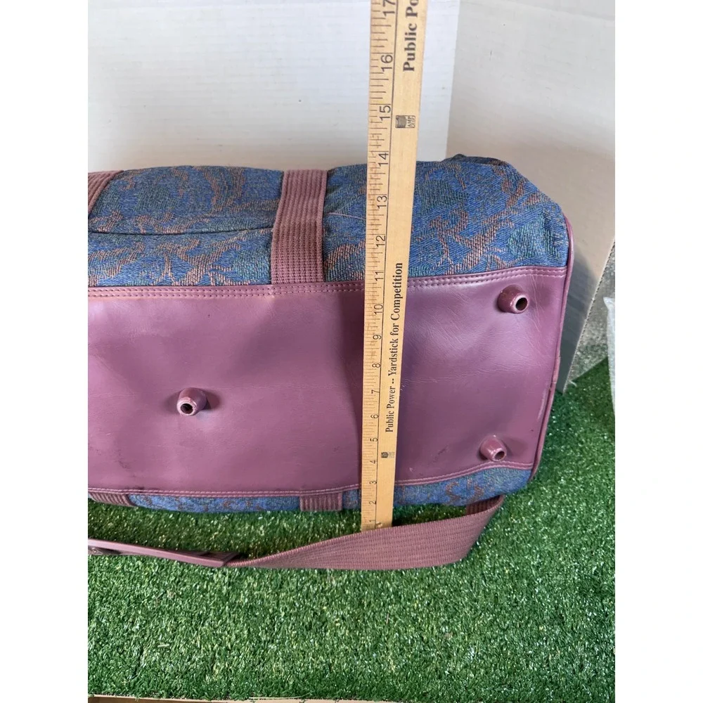 VTG Olympia Traveler's Friend Duffle Bag Floral Print Carry On Weekender Bag‎